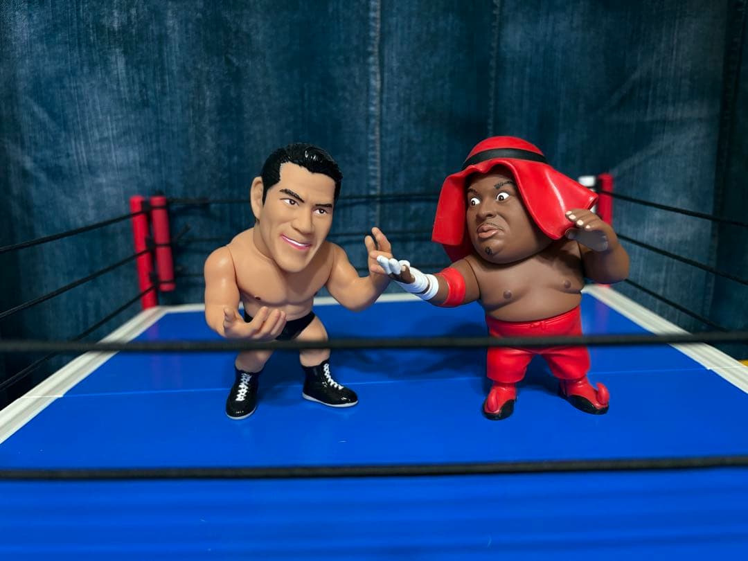 16d フィギュア12体+プロレスリング+カブキサイン　セット