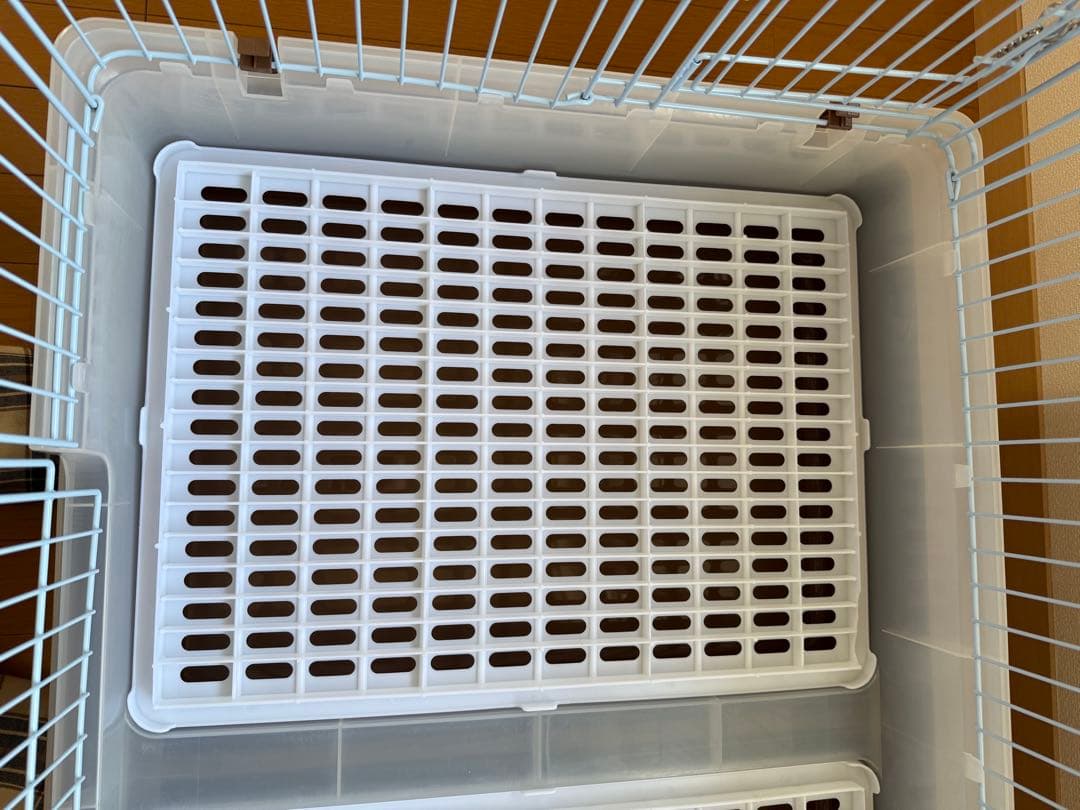 マルカン　うさぎカンタンお掃除ケージ ワイドB キャスター付き　ブラウン