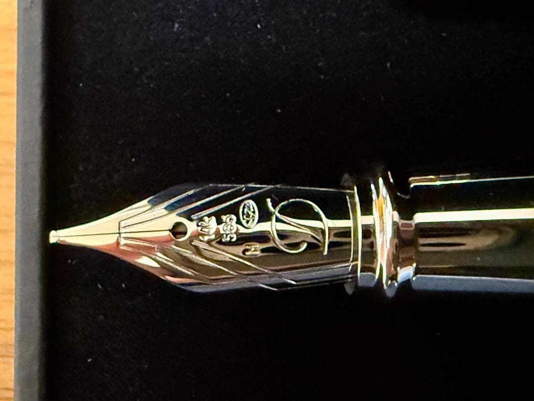 S.T. Dupont ラインD 万年筆 ブラック×シルバー 410677