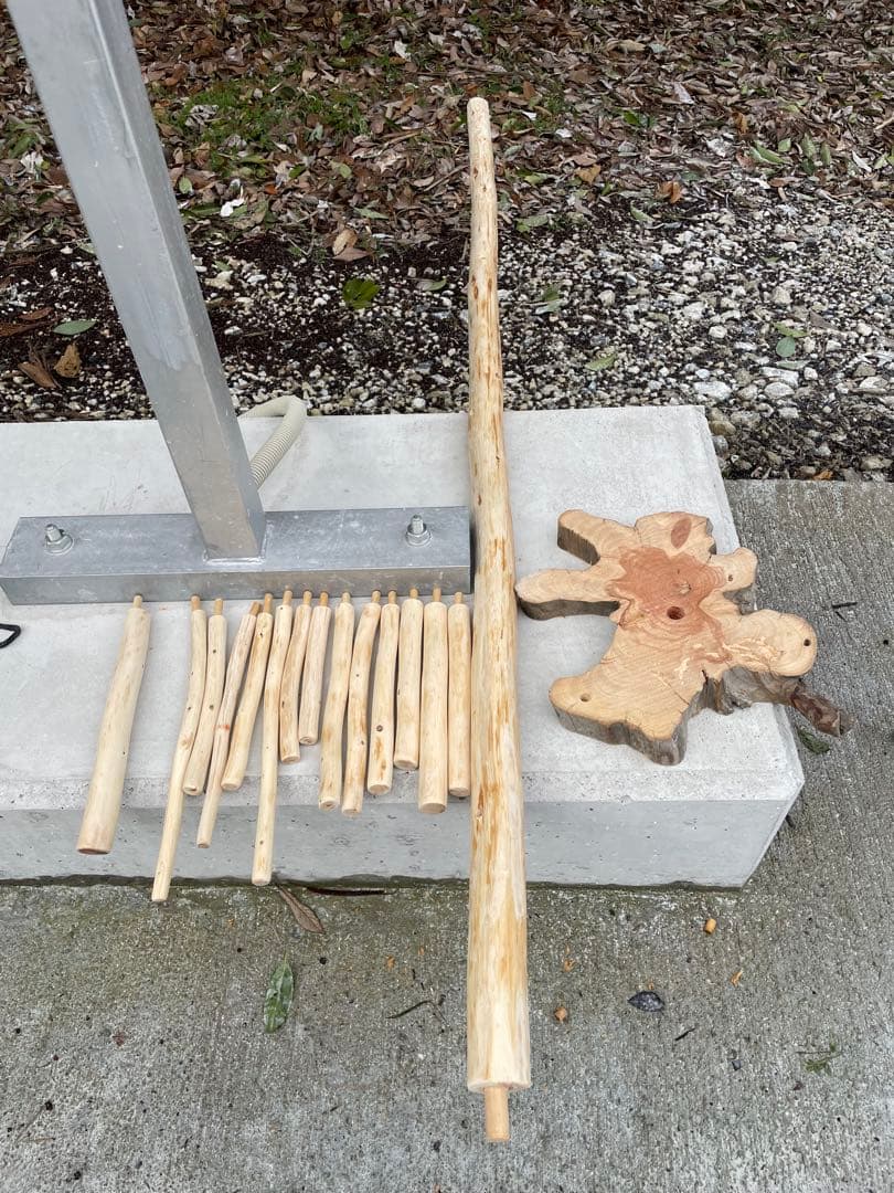 【訳あり】国産ヒノキ　鳥用止まり木　大型スタンド　約147センチ　中型インコ用