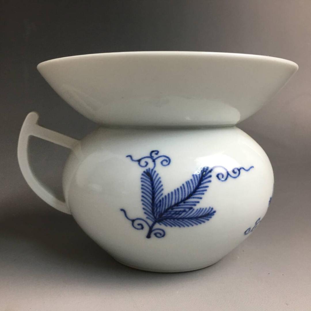 珍品 京焼 平安 六峰 古染 松唐草図 嗽器 六客 染付 カップ まとめて