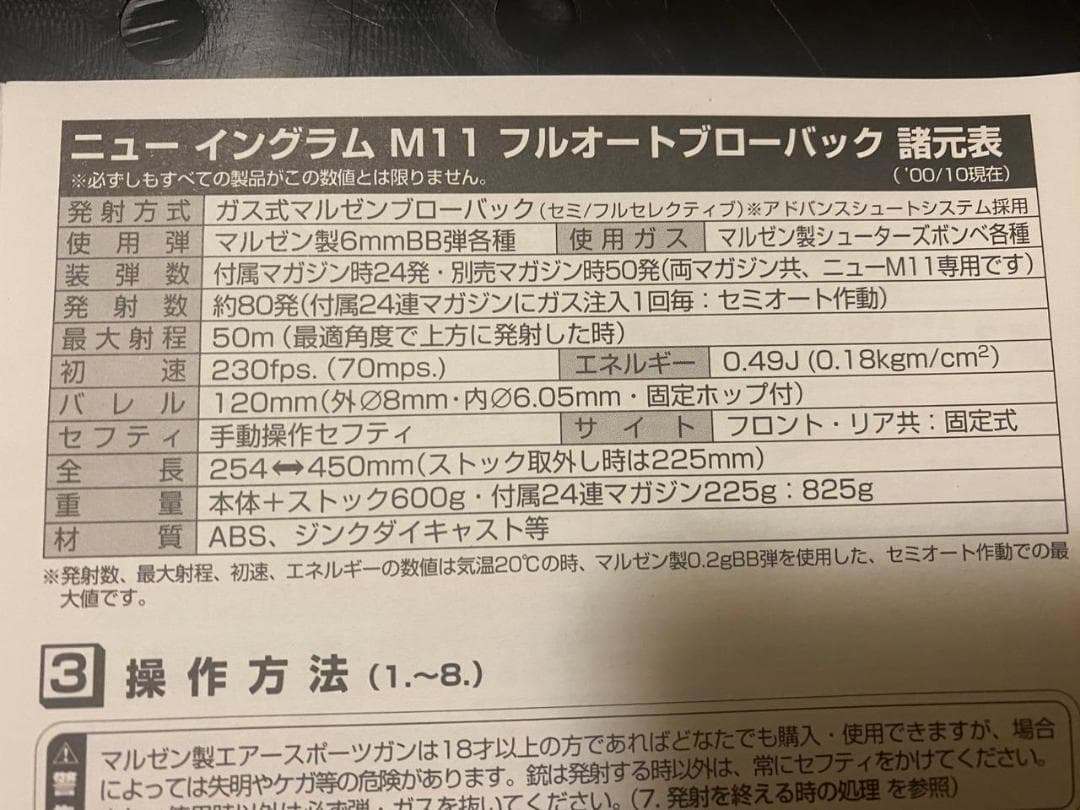 Maruzen New Ingram M11 CQB IV オリジナル完成セット