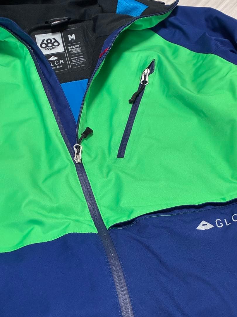 686 シックスエイトシックス　スノーボードウェア ジャケット　M 緑　青