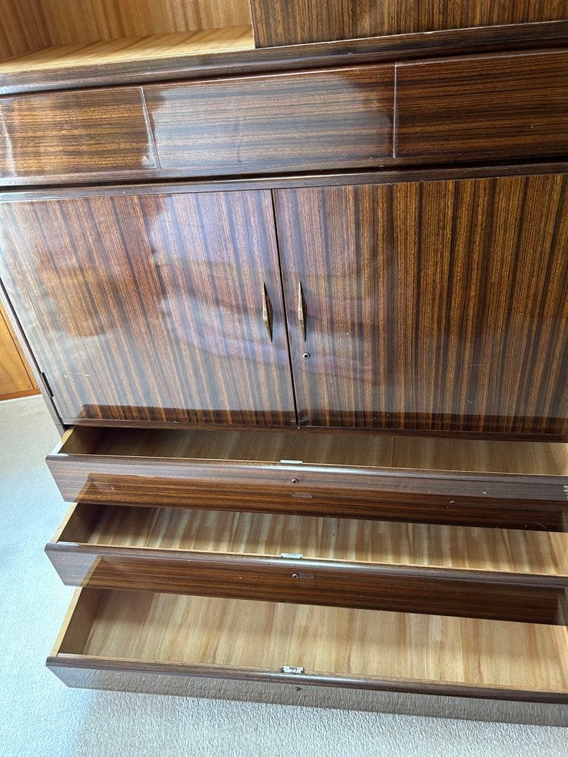 上段(小物入)中段(着物入)下段(3引出)3段組タンス