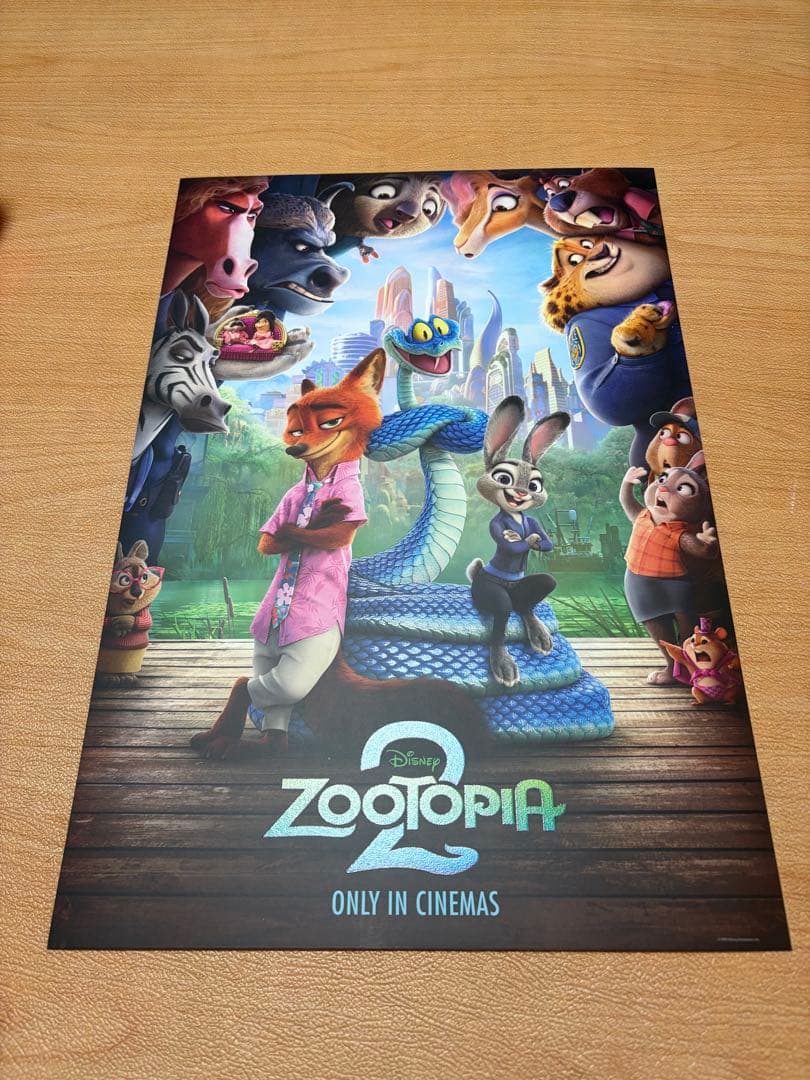 ディズニー ズートピア２ 台湾映画館限定　特典　A3夜行ポスター　2枚セット