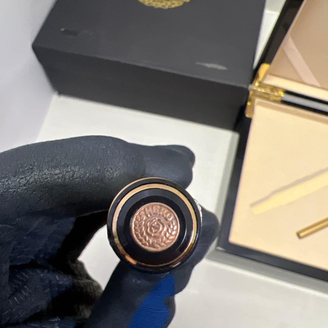 英雄（ＨＥＲＯ） ローラーボール 兼用 万年筆 木製箱付　12ｋ