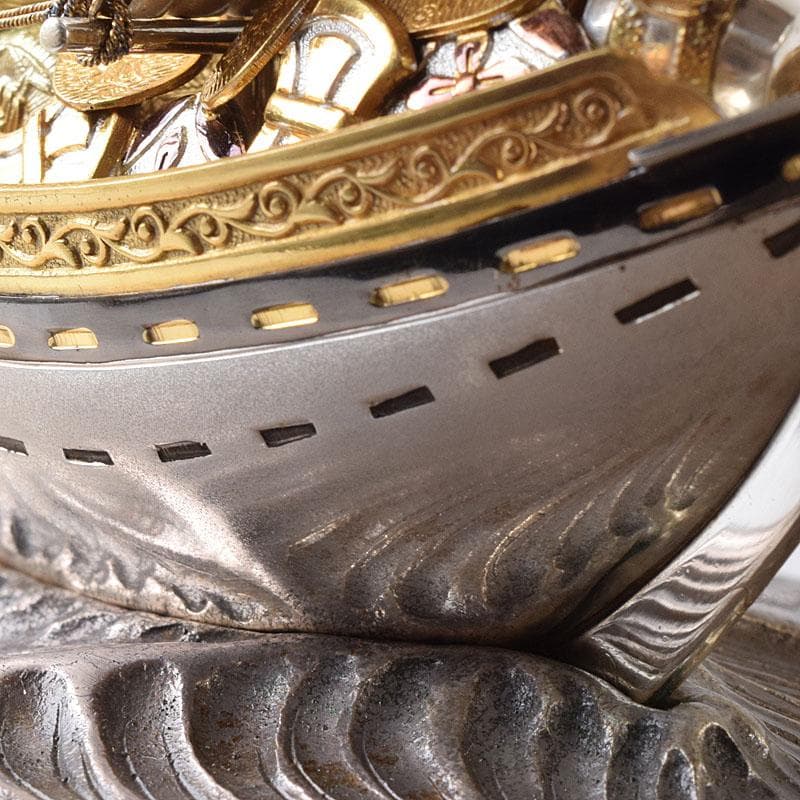 関武比古造　銀製　STERLING960刻印　宝船　約124g　D　R8728