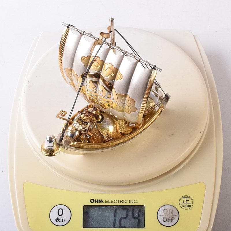 関武比古造　銀製　STERLING960刻印　宝船　約124g　D　R8728