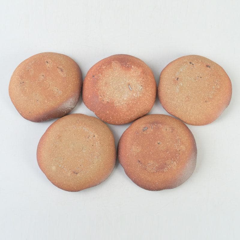 茶道具　信楽焼　高橋楽斎造　ネジ梅　小皿　五客　共箱　V　9662