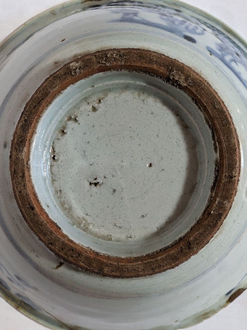 ♦中国古美術品 古陶磁 清時代 染付 山水図鉢 碗 古玩 レア物 骨董品