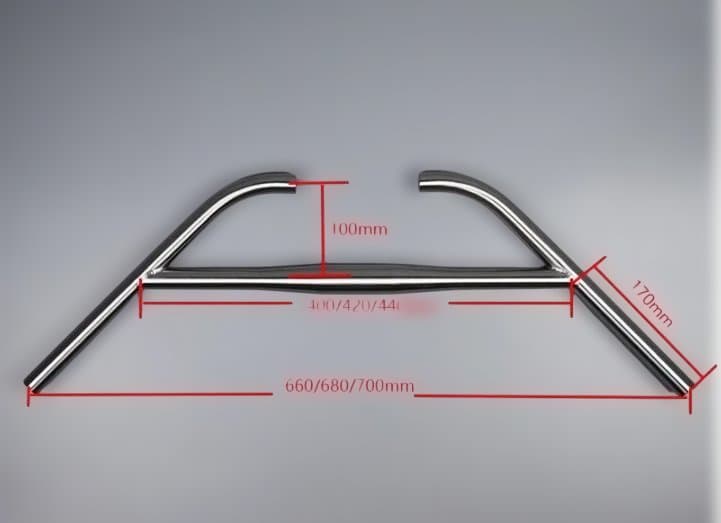 チタン製mtb用変形ハンドル ★★ φ31.8mm / 440-700mm
