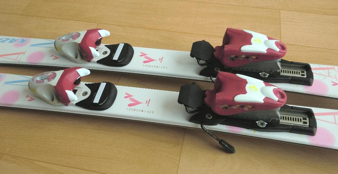 ■■送料無料■KAZAMA■子供用スキーフルセット■板100靴19■WAX済■■