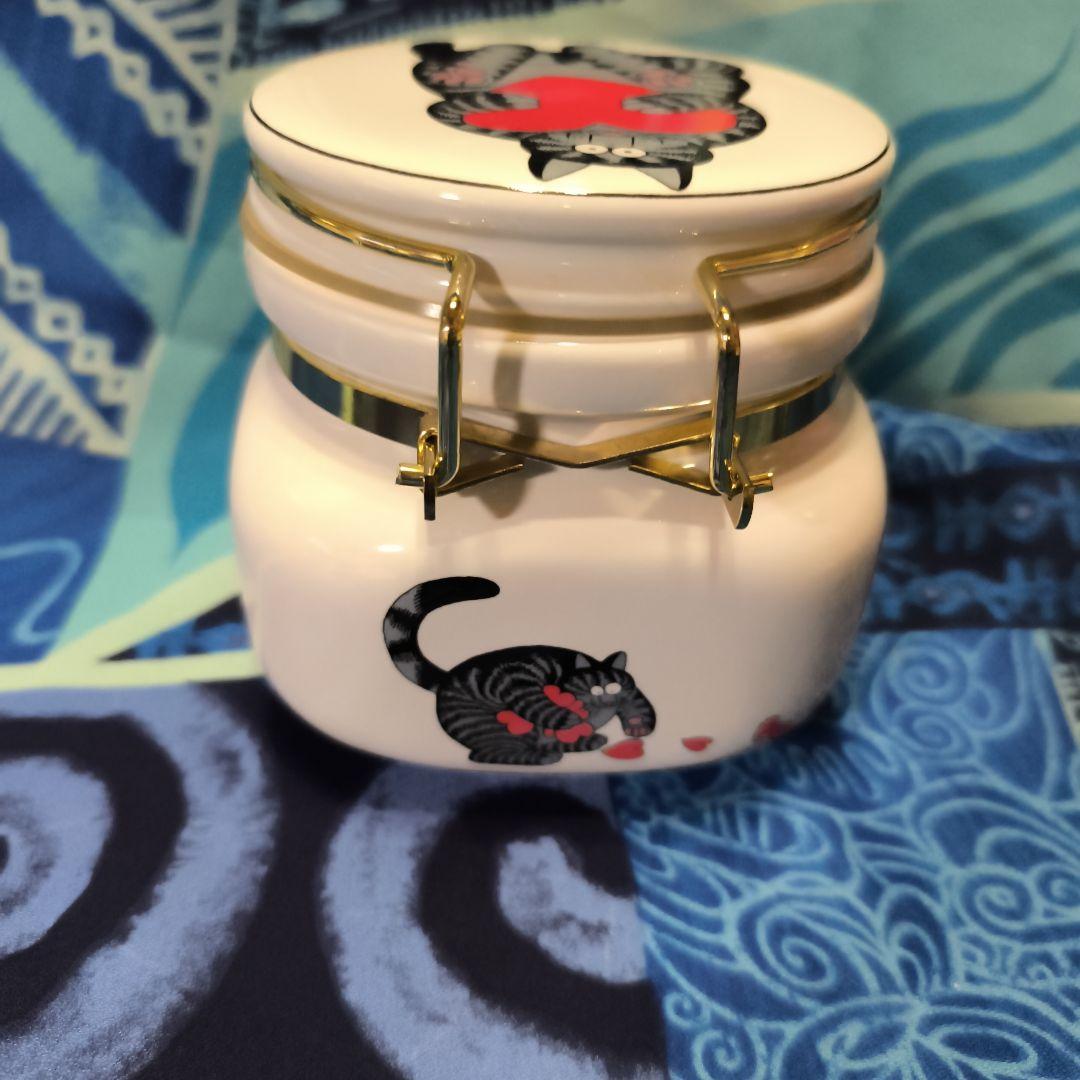 ハワイ　クリバンキャット キャニスター 蓋付き密閉容器 傷あり