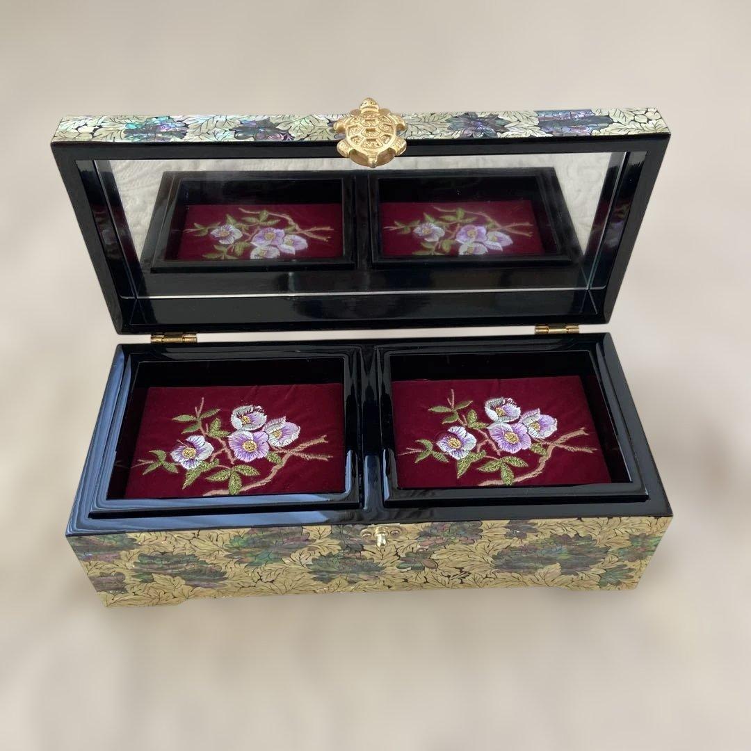 韓国 螺鈿細工 宝石箱 ジュエリーボックス
