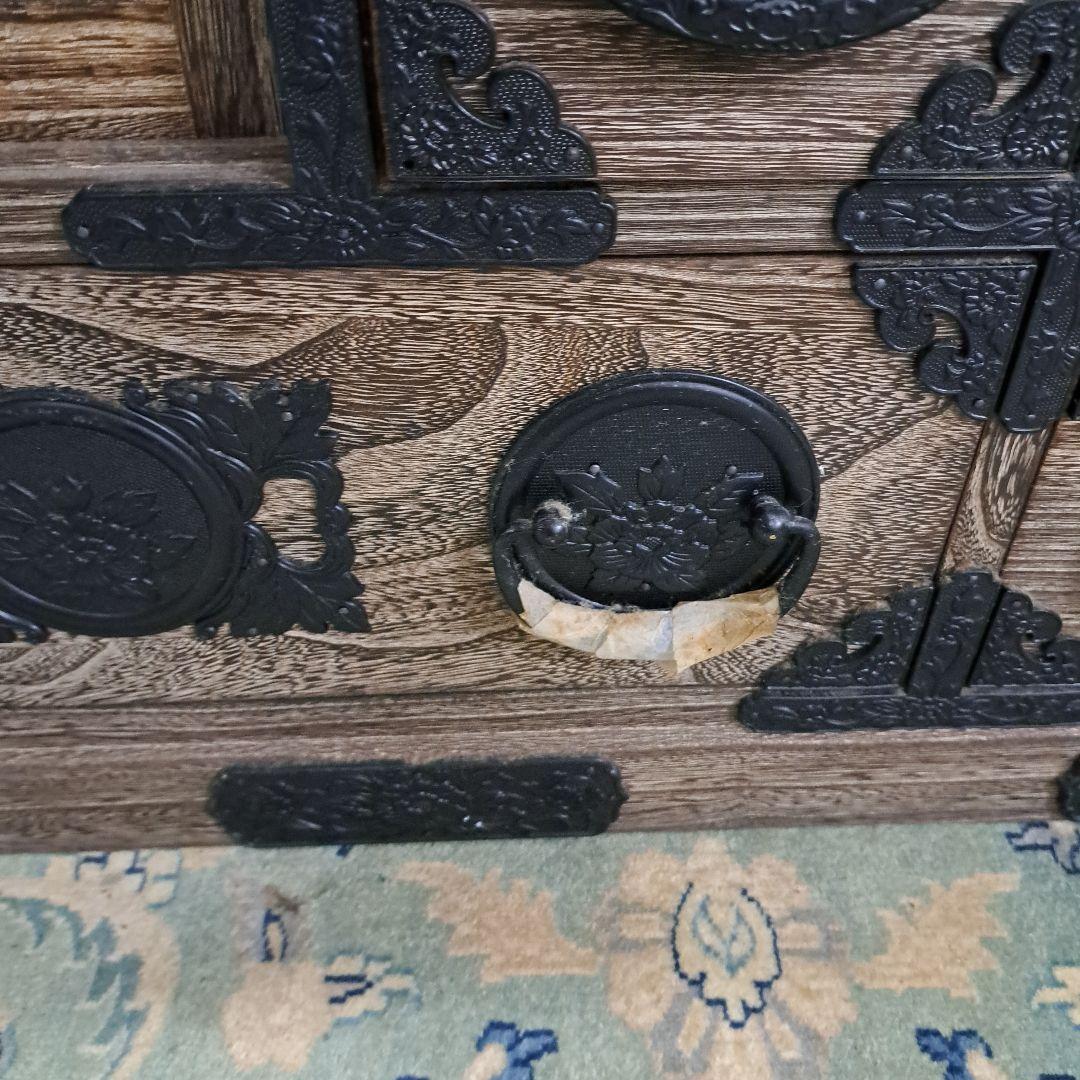 ♡総桐格子戸付き階段タンス 右上がり　左上がり　両面使い♡