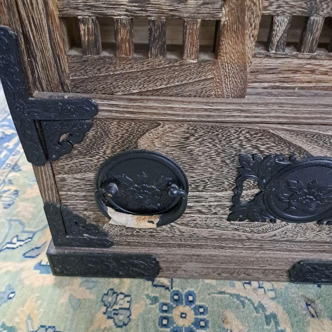 ♡総桐格子戸付き階段タンス 右上がり　左上がり　両面使い♡