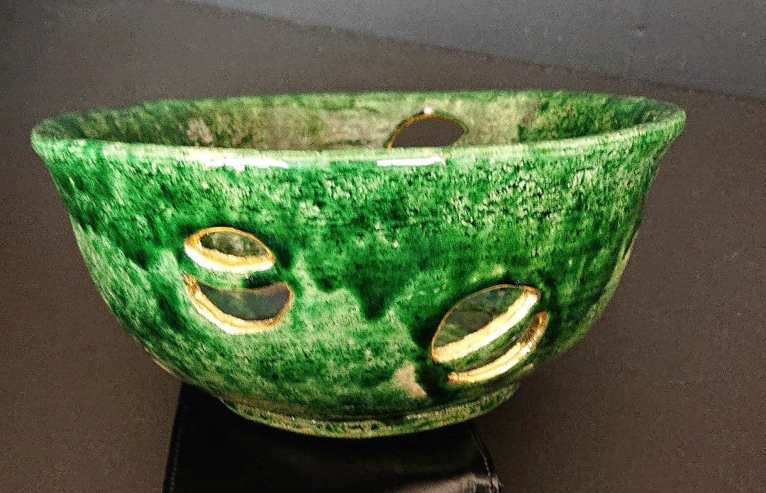 中村道年 菓子鉢 19㌢