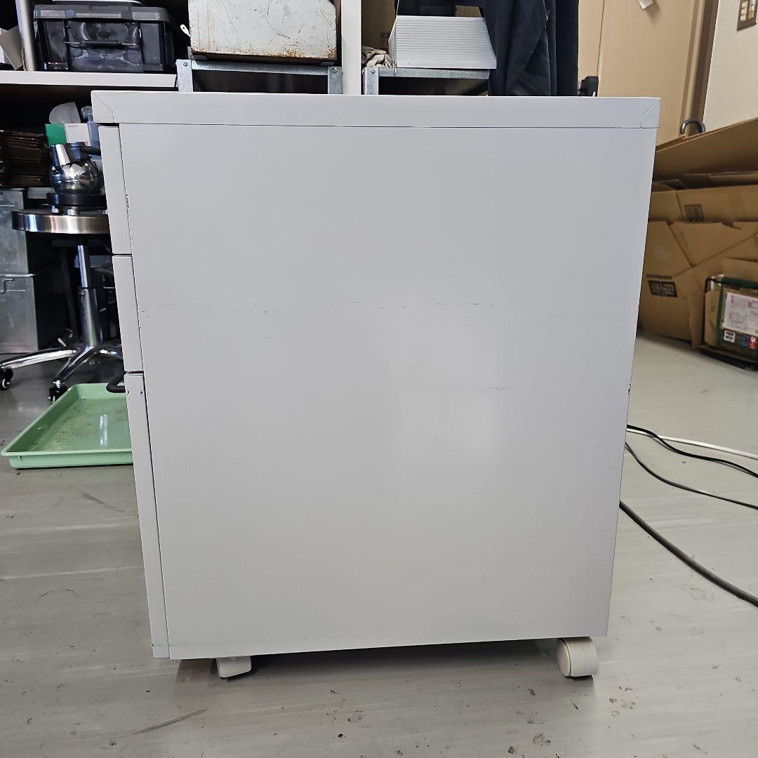 無印 デスクワゴン グレー キャスターつき