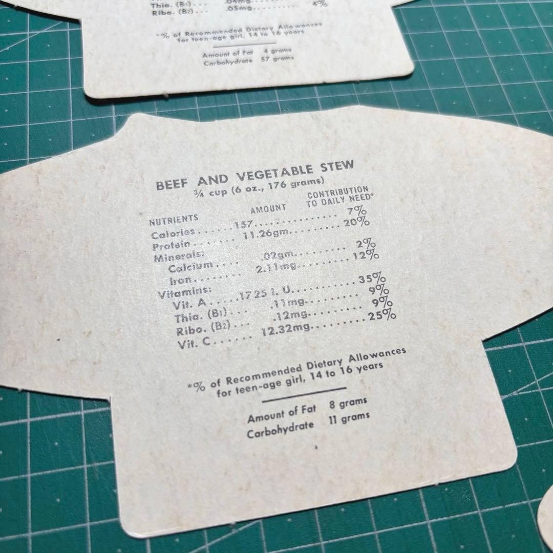 【紙モノ ビンテージ レシピカードセット】