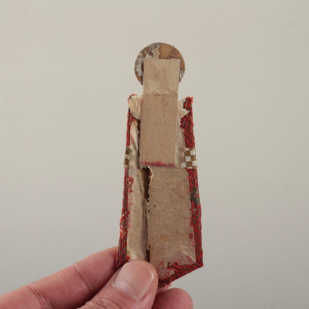 古い 紙雛 立雛 明治〜昭和頃 古美術 古道具 アンティーク 金襴