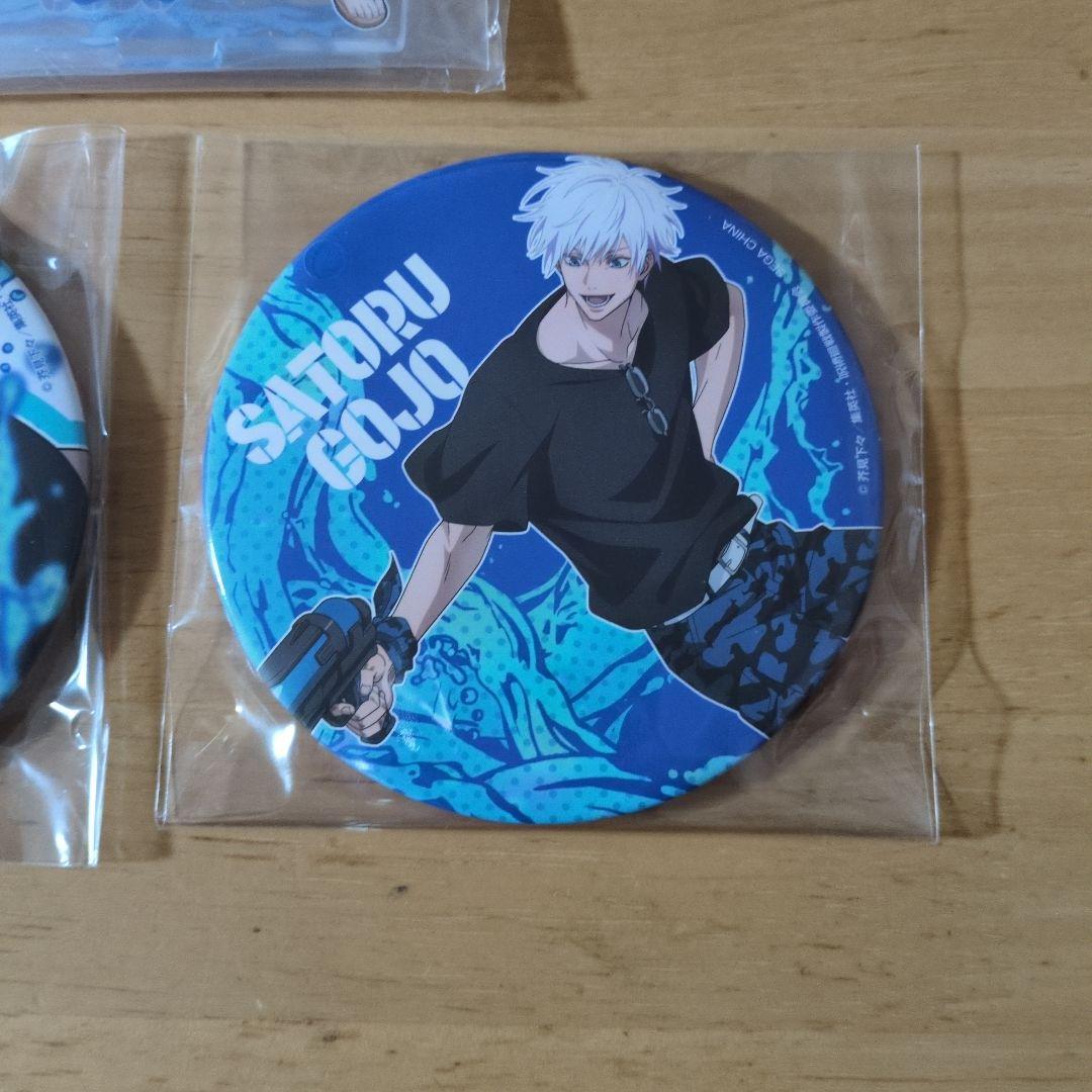 五條 悟セガラッキーくじ 呪術廻戦 缶バッジ2種+アクリルスタンド