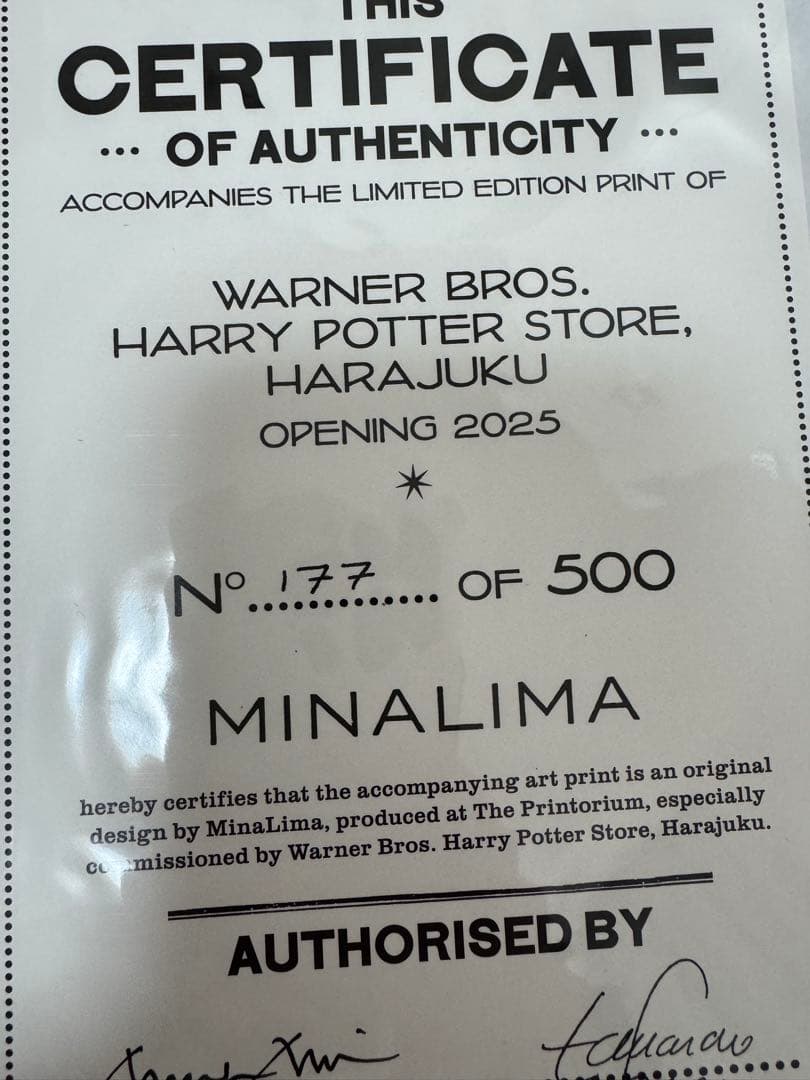 （世界500枚限定）ハリーポッター HARUJUKU 限定アートプリント
