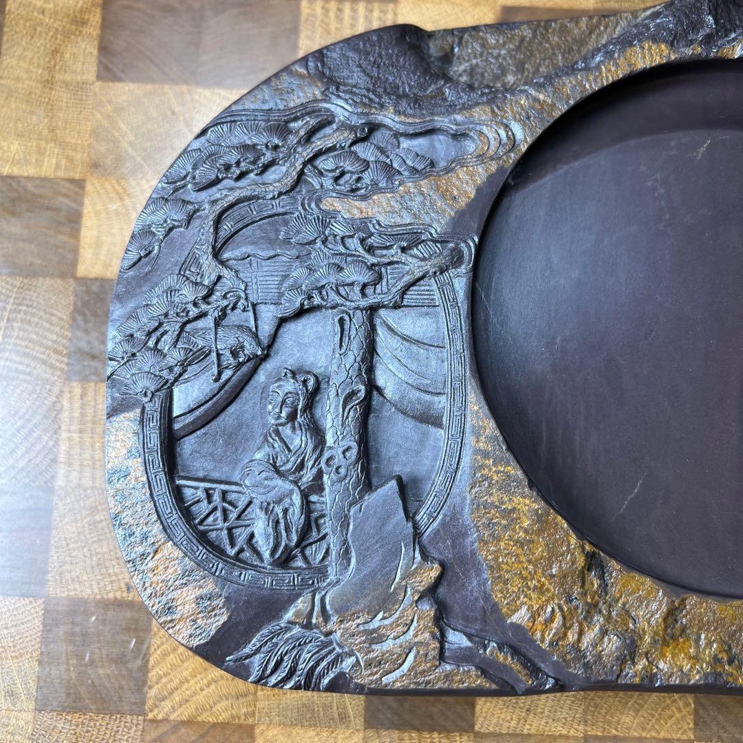 【大型】端渓老坑楼閣図硯【加厚】