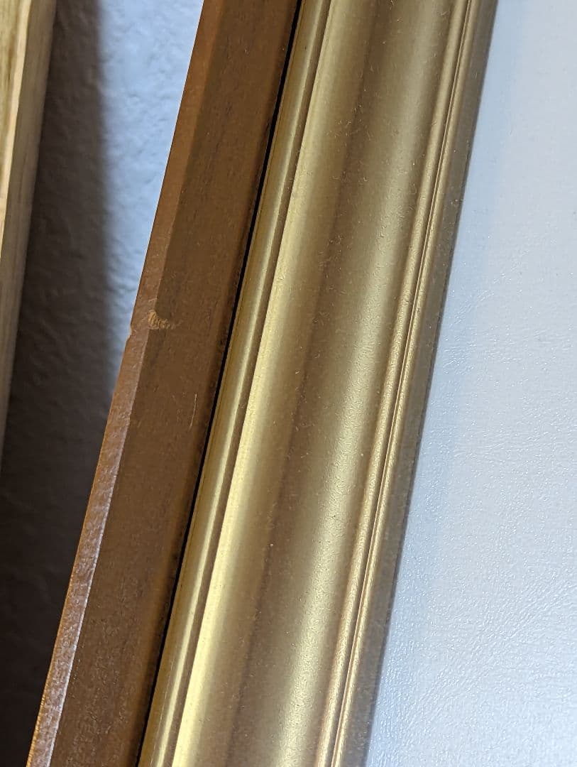 薔薇の油絵　額つき　縦42vm横51cm幅5cm