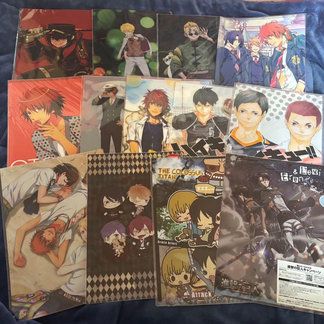 ハイキュー うたプリ 進撃の巨人 刀剣乱舞 マギ ヒロアカ クリアファイル