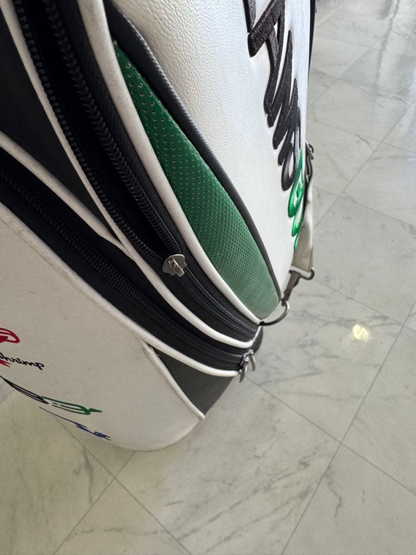 BEAMS GOLF キャディバッグ ホワイト/グリーン