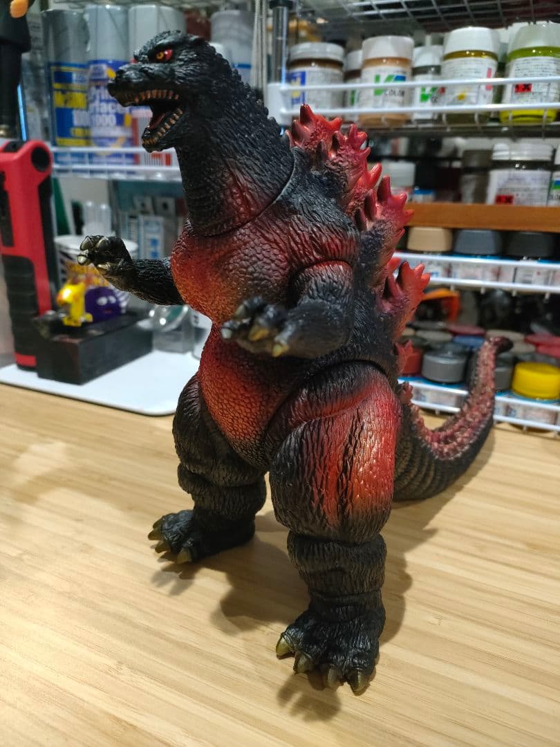バーニングゴジラ 1995 ソフビ リペイント 怪獣フィギュア vsデストロイア