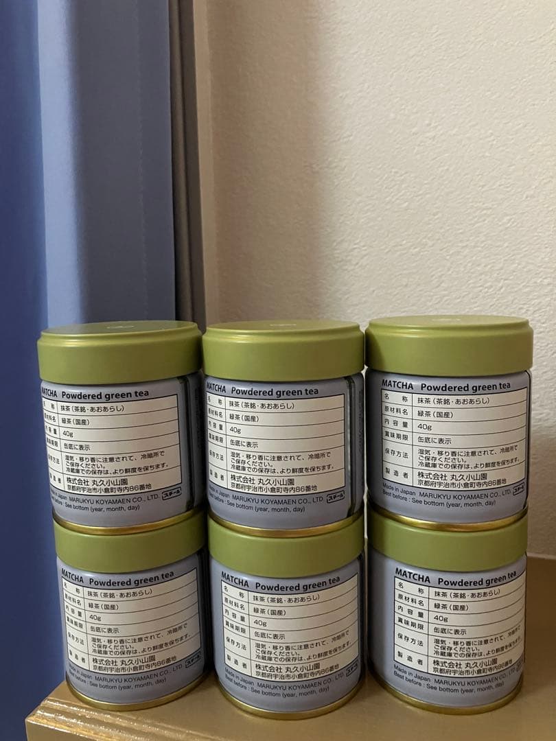 京都　宇治抹茶　丸久小山園　青嵐　40g 6個