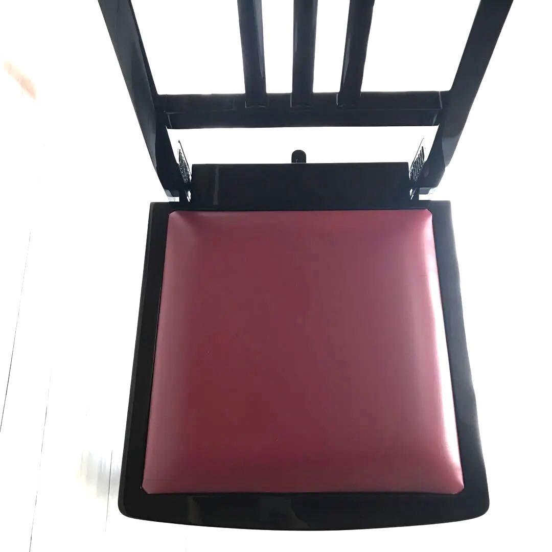 美品✨ピアノ椅子 座面高さ調整可 座面クッション入り