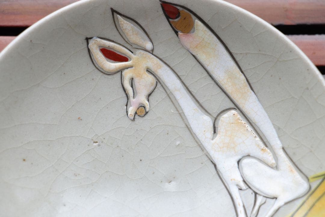 陶芸　清水焼　京都名所絵皿　８枚　木箱付　11.8cm