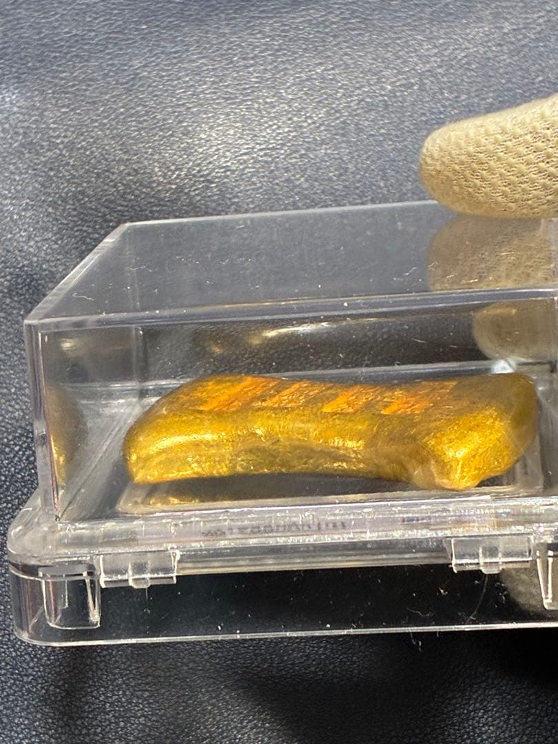 中国古銭　開運金錠　雍正年造　御賜足金　金鳳祥銘　商売繁盛　出世成就　縁起置物