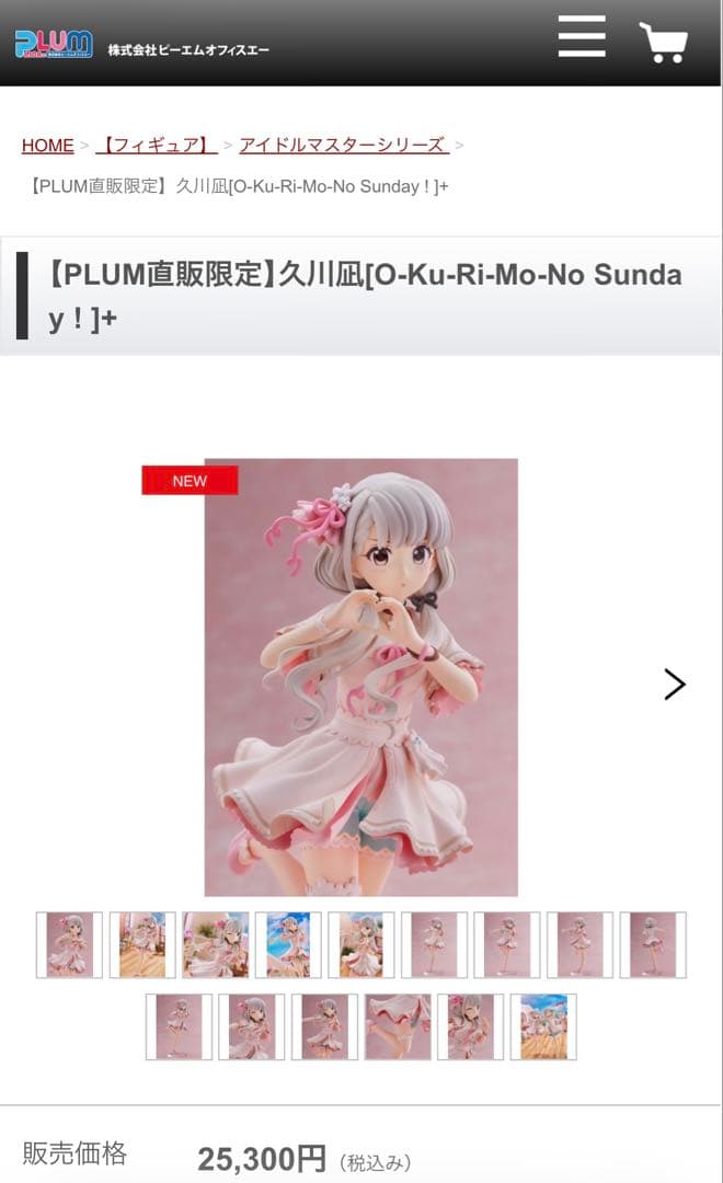 【新品未開封】PLUM限定顔パーツ付き 久川颯/凪 miroir フィギュア