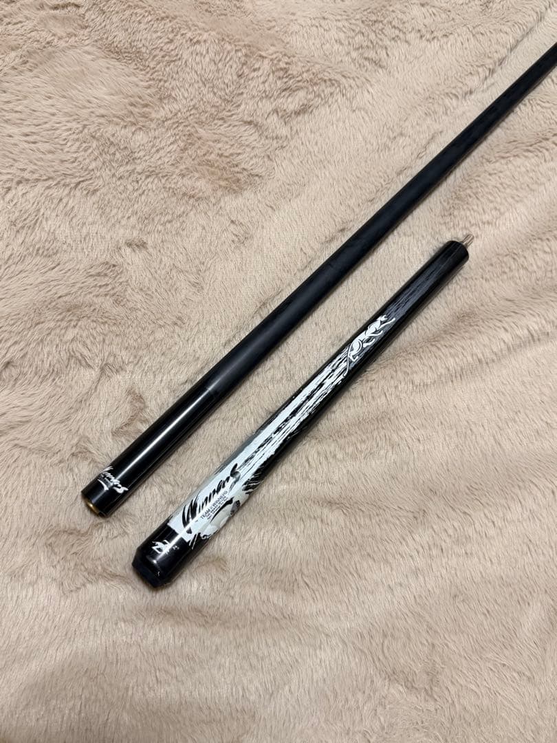 GAMMA ビリヤードキュー 2ピース 黒白ジャンプキュー