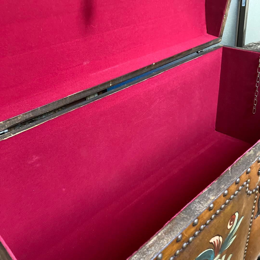 『アンティーク風レザー収納箱』