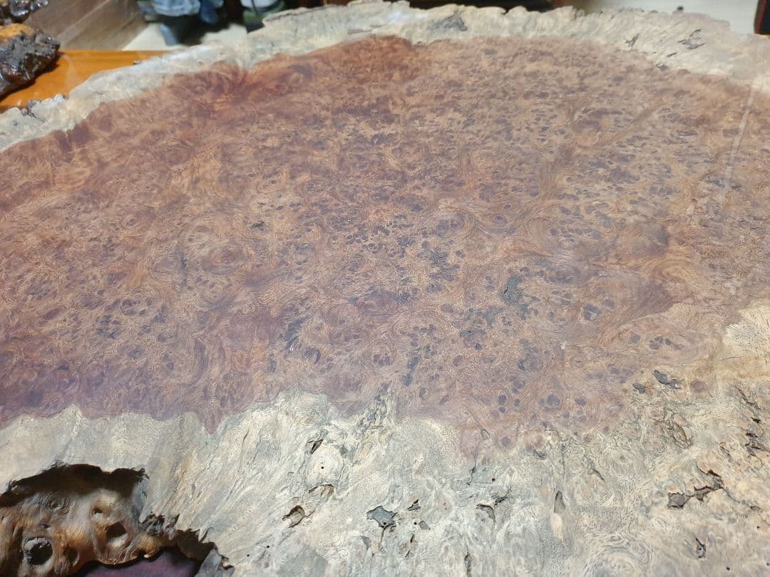 アンボイナバール　花梨　瘤　未塗装　厚4.5cm　銘木　座卓　衝立　花台　無垢