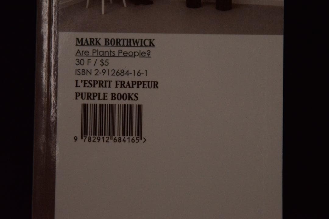 【Mark Borthwick: Are Plants People?】★値下げ