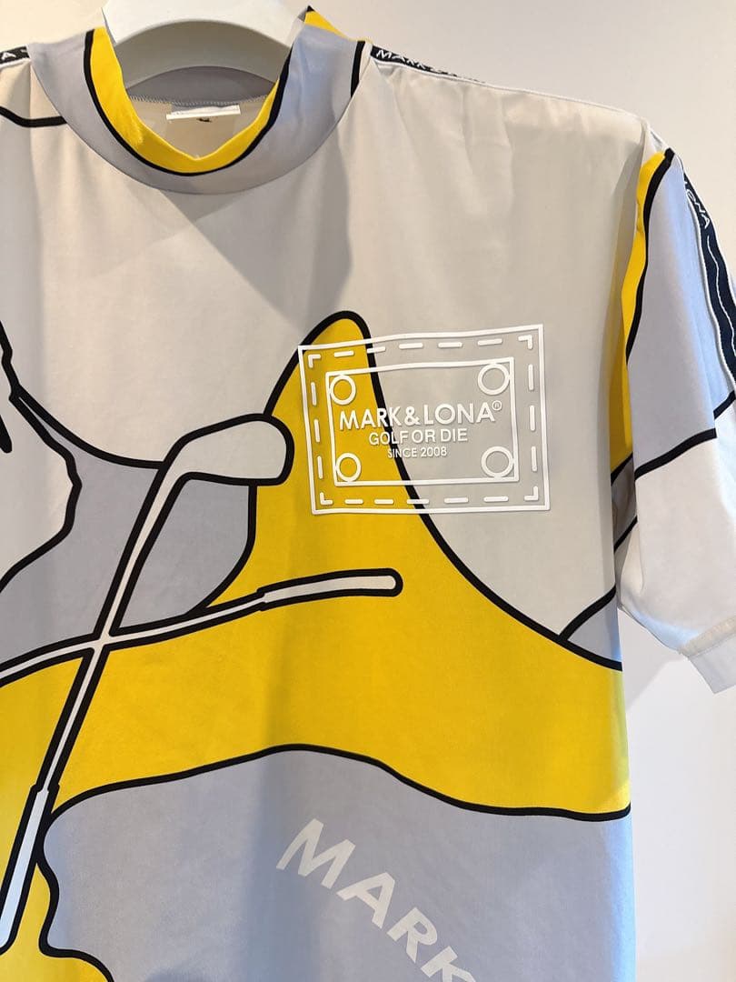 美品 ★ MARK&LONA 2024 モックネック シャツ マーク&ロナ