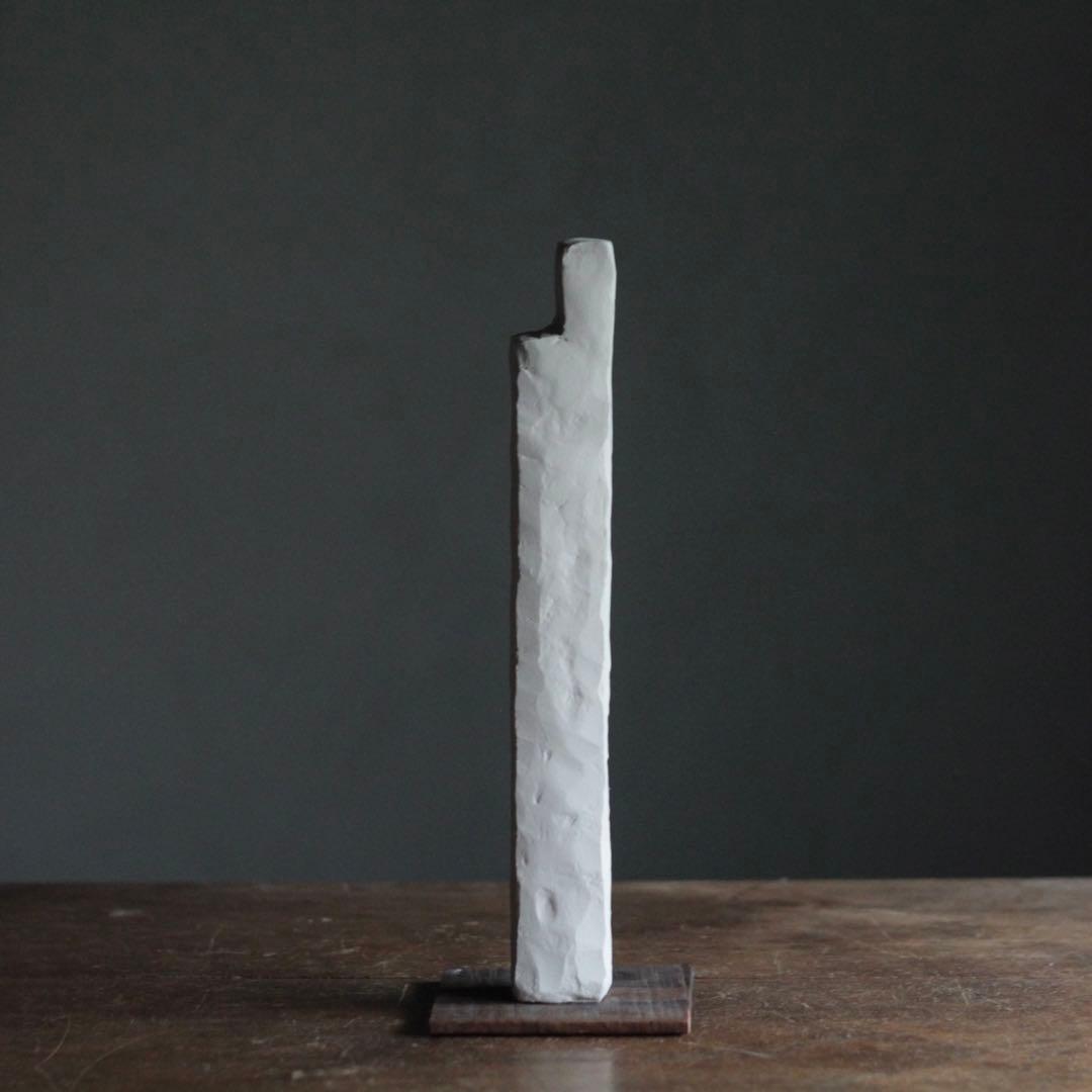 石塑粘土 立体作品 「高い塔の家 No.5」現代美術 art sculpture