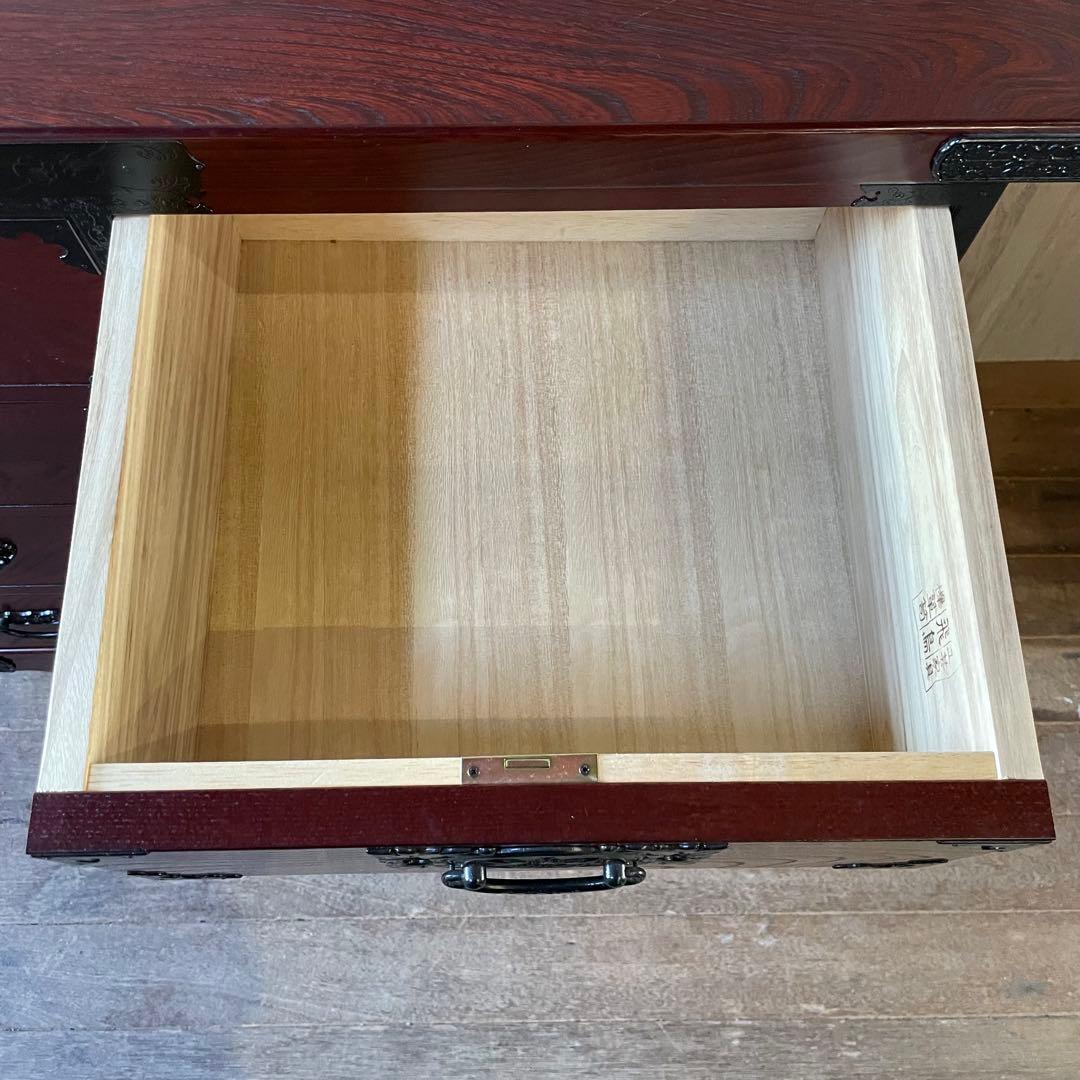 飛鳥工芸家具 車箪笥 民芸箪笥 4段チェスト 欅 和製アンティーク 民芸家具