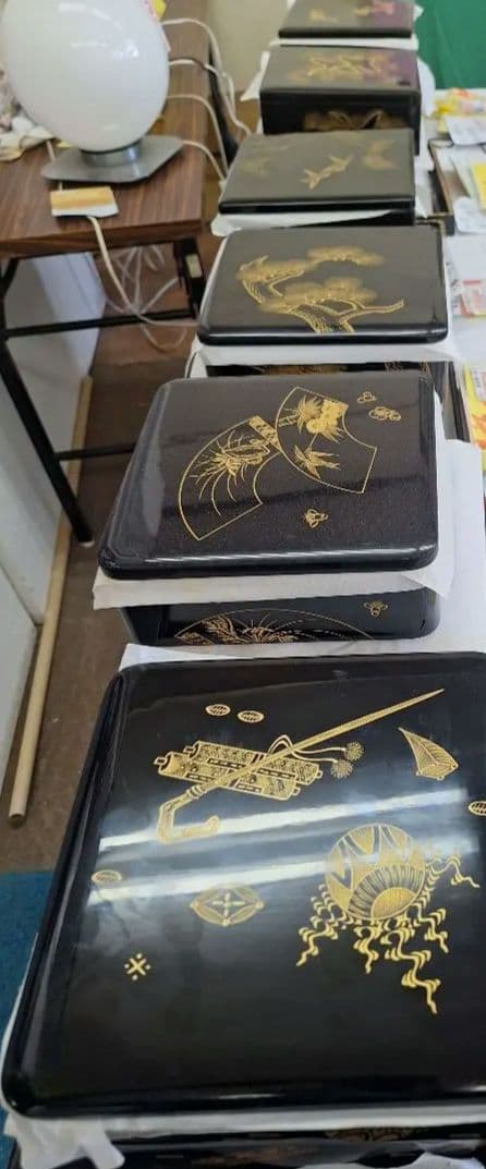 新品！河和田(越前)塗り二ッ重ね御重