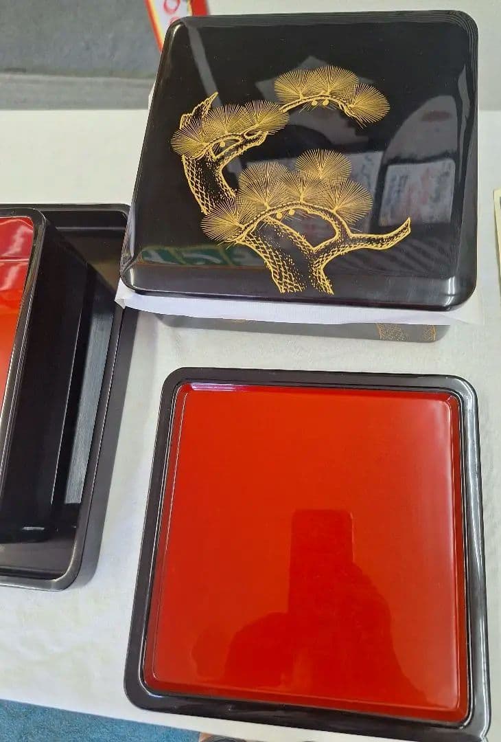 新品！河和田(越前)塗り二ッ重ね御重