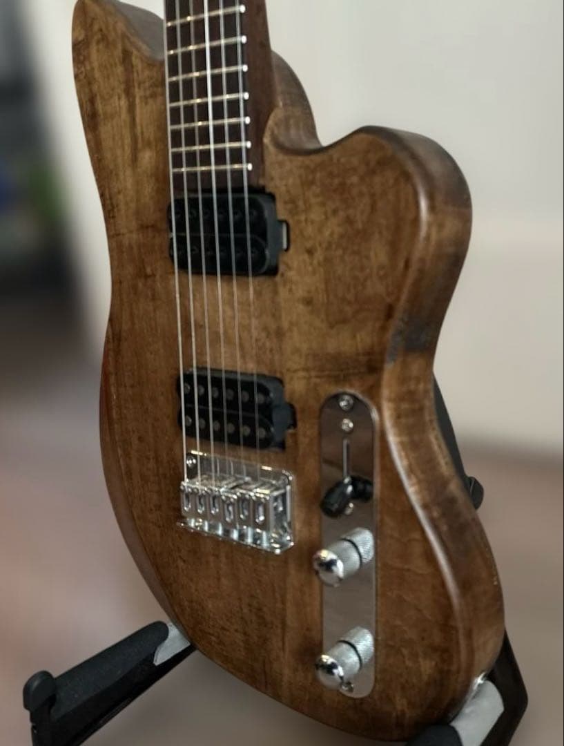 (中古) エレキギター　ブラウンウッドカラー　本体のみ