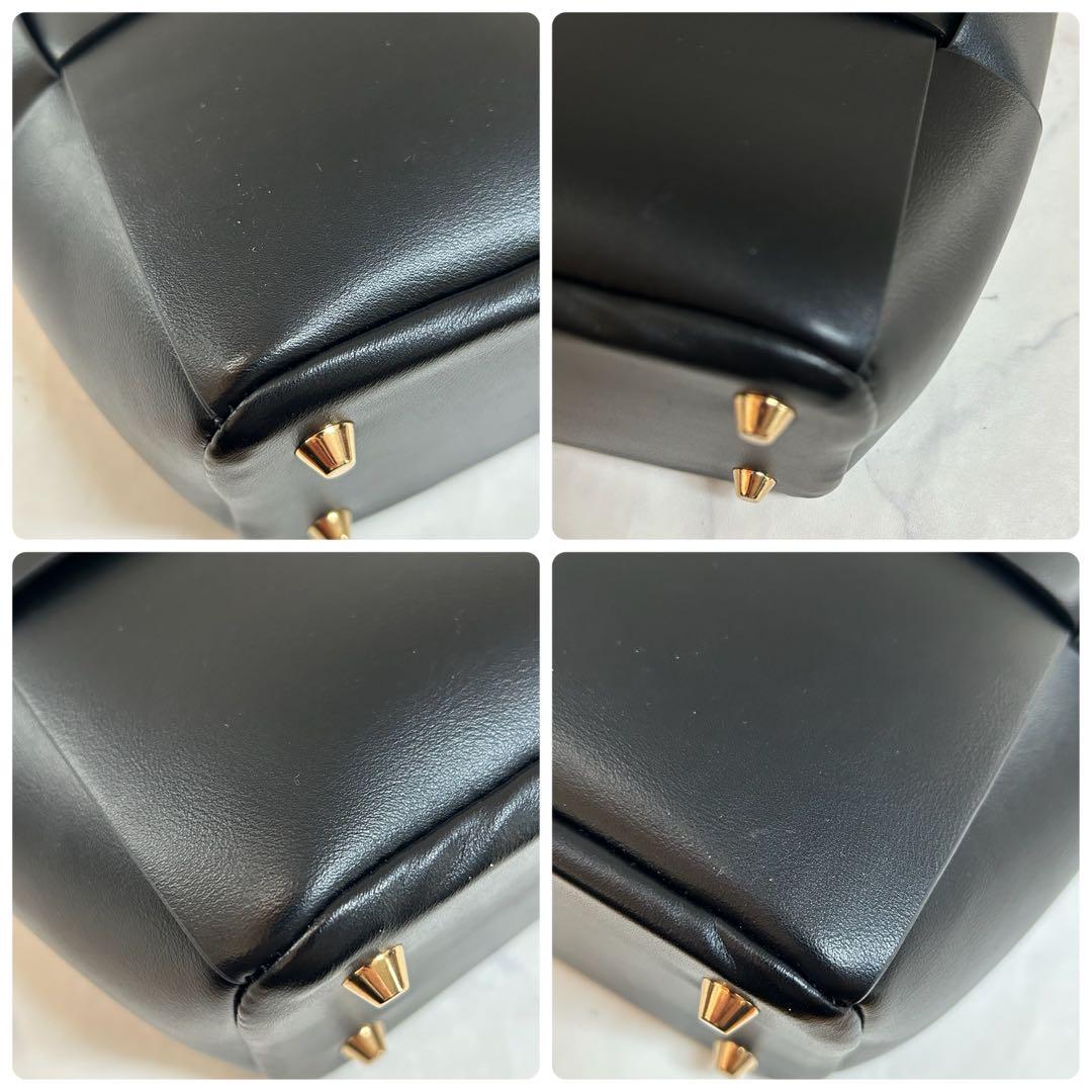 新品✨V12 BV イントレチャートスタイル エコレザー カートバッグ 黒