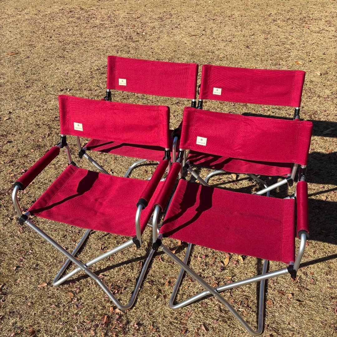 スノーピーク FDチェアワイド RD 4脚セット キャンプ チェア 折り畳み