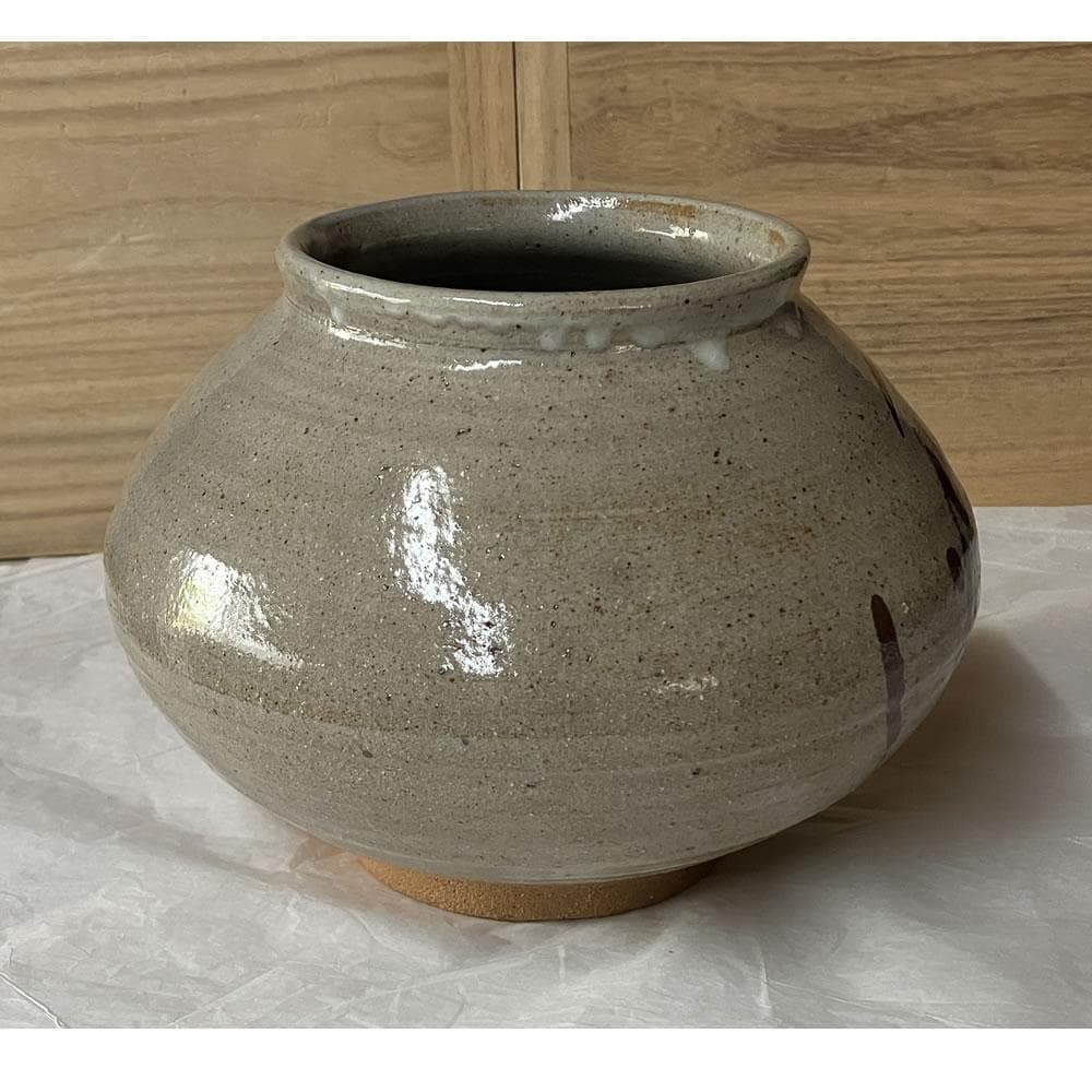 e3087 西岡小十 絵唐津 壷 共箱 唐津焼 壺 花入 茶道具