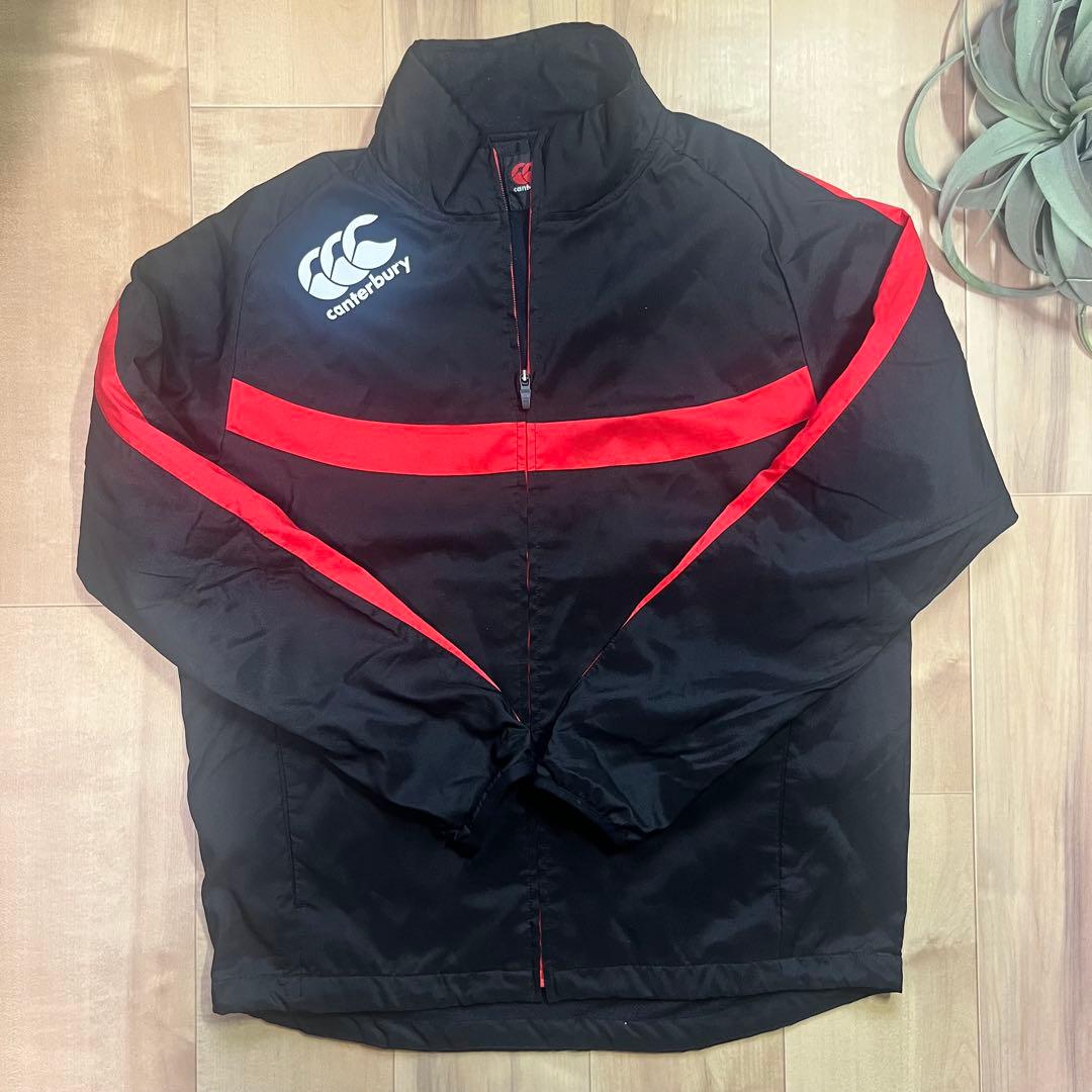 B*e様 canterbury ウォームアップウェア 上下セット 黒/赤　少し厚